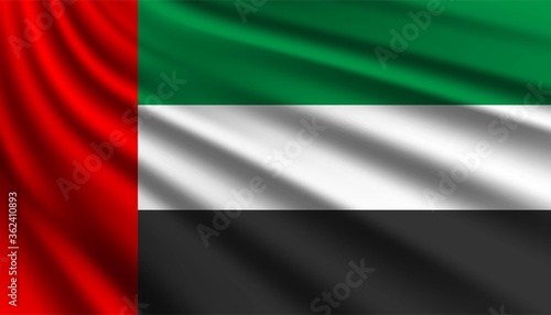 Flag of United Arab Emirates  background template.