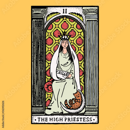 The high priestess. Tarot cards