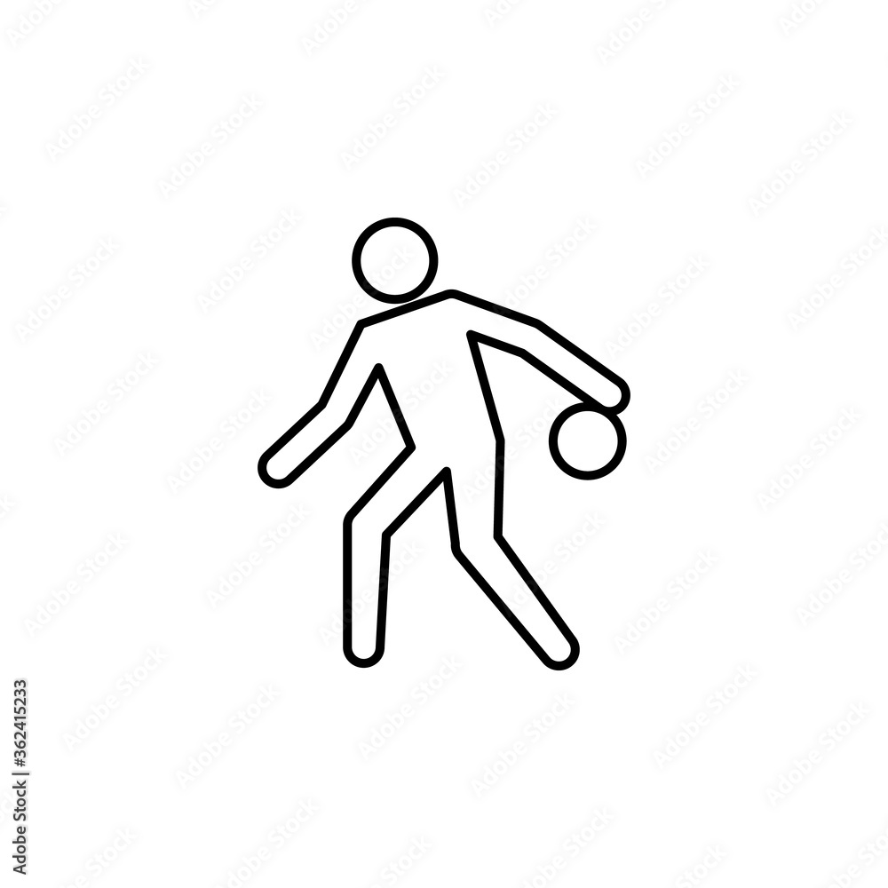 player, bowling line icon. Signs and symbols can be used for web, logo, mobile app, UI, UX player, bowling line icon. Signs and symbols can be used for web, logo, mobile app, UI, UX