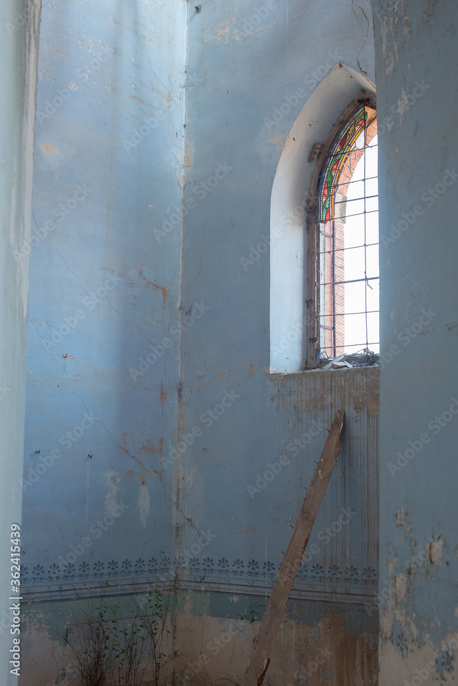 abandoned and derelict church in Spain