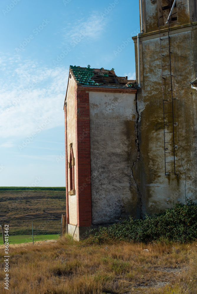 abandoned and derelict church in Spain