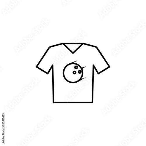 bowling, shirt line icon. Signs and symbols can be used for web, logo, mobile app, UI, UX