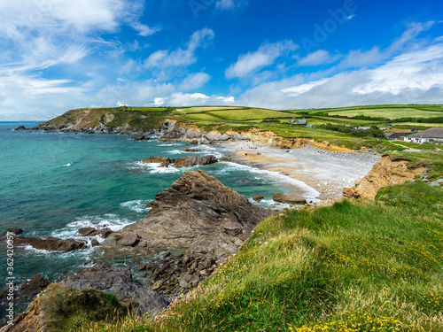 Beach at Dollar Cove Gunwalloe Cornwall England UK photo