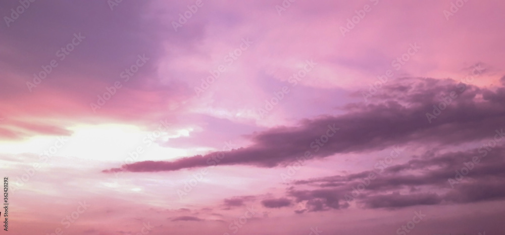 Purple clouds in the sky
