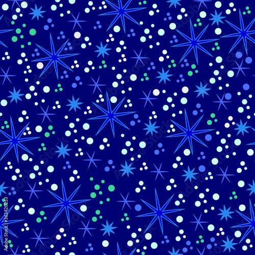 Seamless vector pattern. snow stylization
