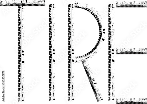 tire track . Vector