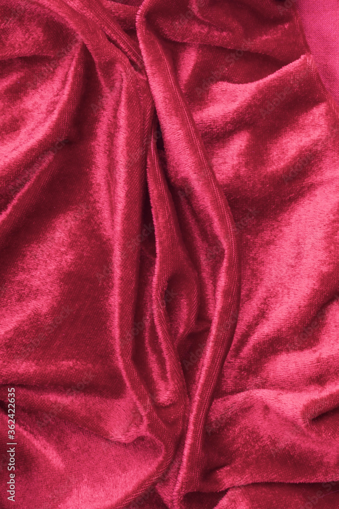 velvet fabric textile similar in shape to a female vagina