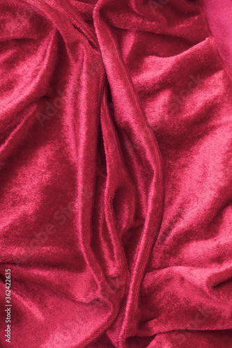 Obraz na płótnie velvet fabric textile similar in shape to a female vagina w salonie
