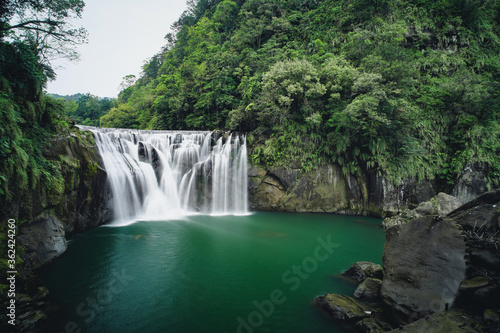 Shifen Waterfall in Pingxi District, New Taipei, Taiwan.