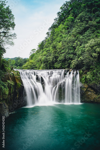 Shifen Waterfall in Pingxi District  New Taipei  Taiwan.