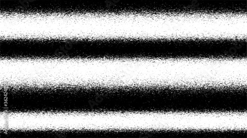 Black and white glitch background. Abstract digital noise effect, error signal, television technical problem. Vector illustration.