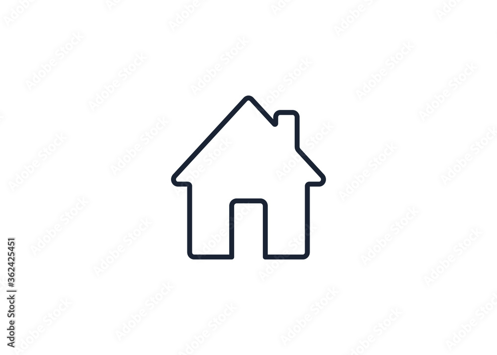 Home icon. House symbol illustration vector to be used in web applications. House flat pictogram isolated. Stay home. Line icon representing house for web site or digital apps. Home icon. House symbol illustration vector to be used in web applications. House flat pictogram isolated. Stay home. Line icon representing house for web site or digital apps.