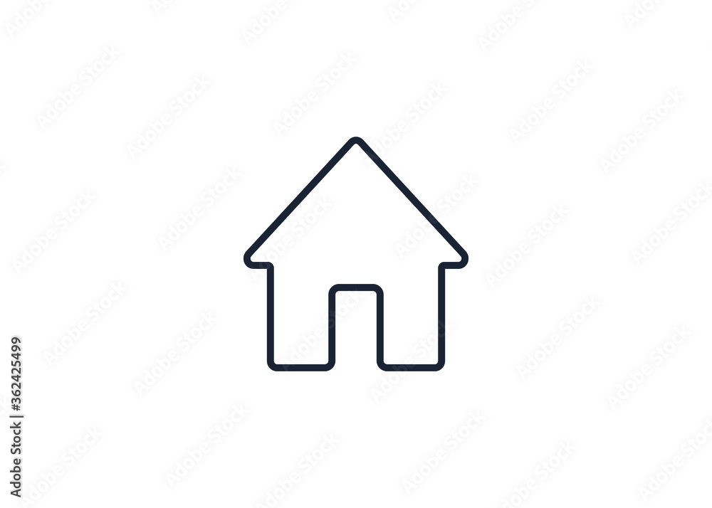 Home icon. House symbol illustration vector to be used in web applications. House flat pictogram isolated. Stay home. Line icon representing house for web site or digital apps. Home icon. House symbol illustration vector to be used in web applications. House flat pictogram isolated. Stay home. Line icon representing house for web site or digital apps.