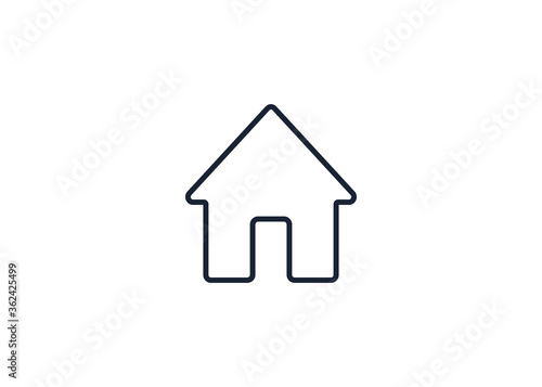 Home icon. House symbol illustration vector to be used in web applications. House flat pictogram isolated. Stay home. Line icon representing house for web site or digital apps.  © Octavio
