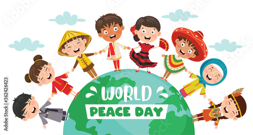 Children Celebrating World Peace Day