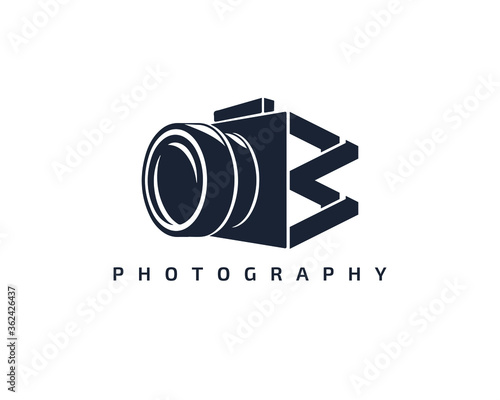 Initial Letter W Camera photography filmmaker logo design 