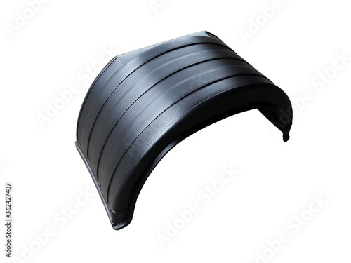 Canvas-taulu Black plastic liner isolated on a white background
