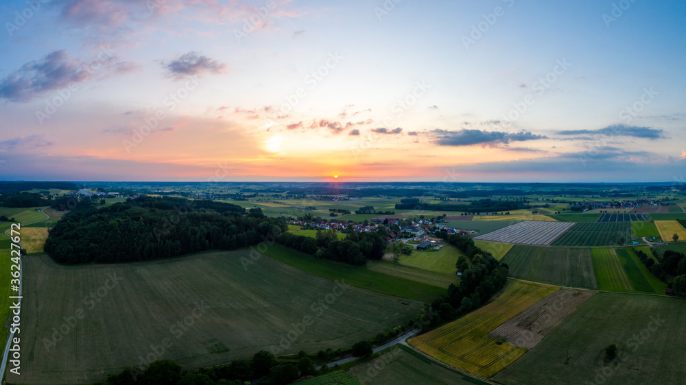 Sonnenuntergang Augsburger Land