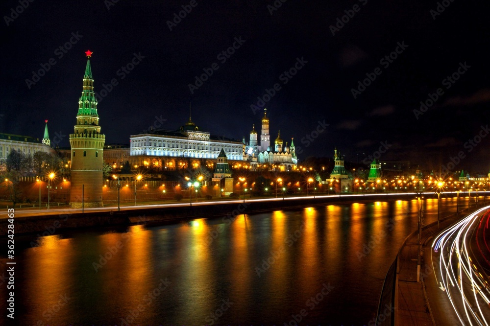 Kremlin at night, Moscow Russia 