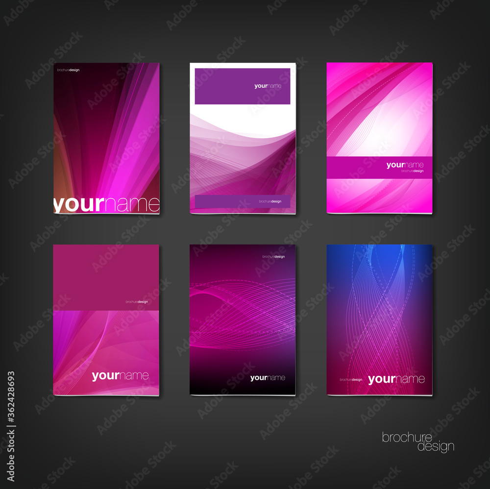 set of vector brochure cover designs