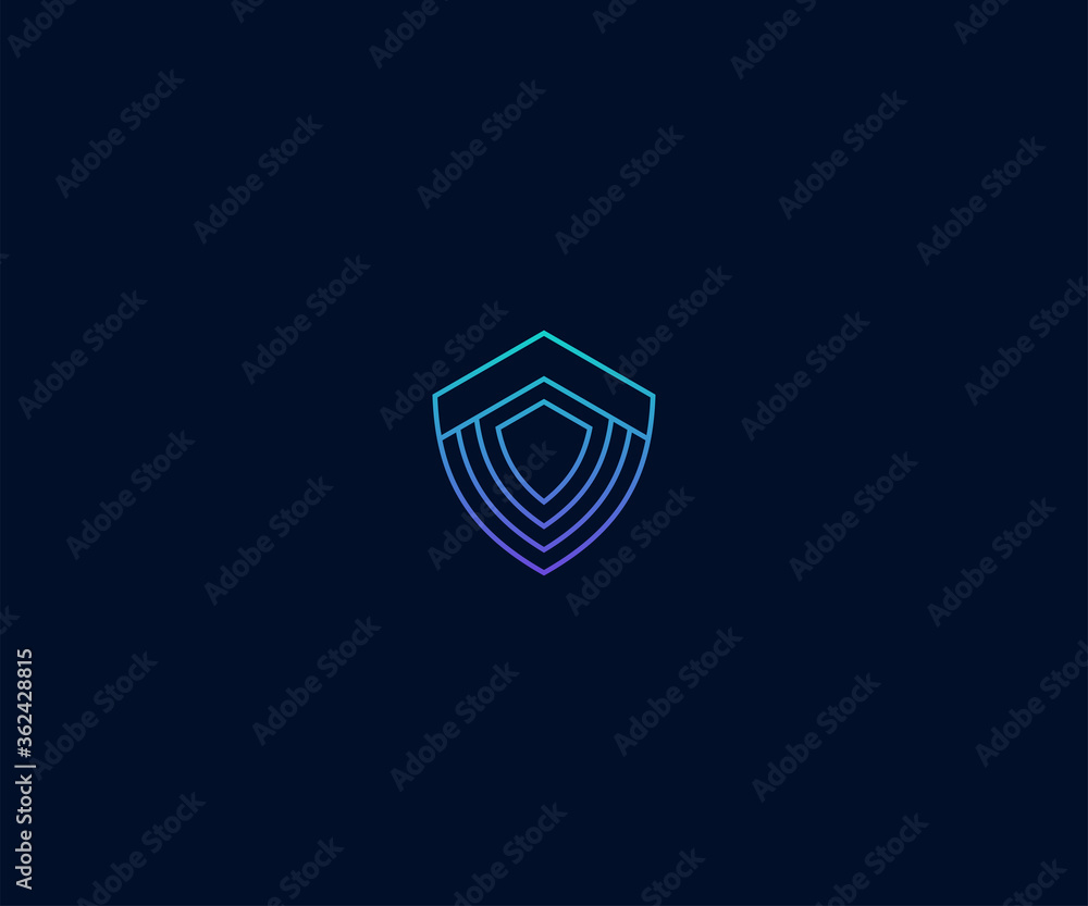 Naklejka premium Abstract shield logo icon design template