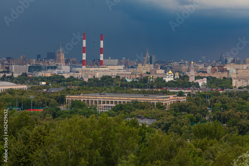 View of Moscow from the observation deck on the Sparrow HillsView of Moscow from the observation deck on the Sparrow Hills
