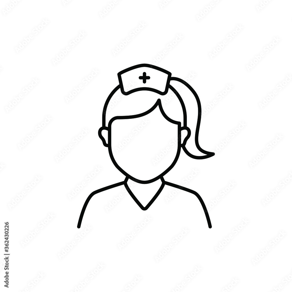 Nurse icon design isolated on white background. Vector Nurse icon design isolated on white background. Vector