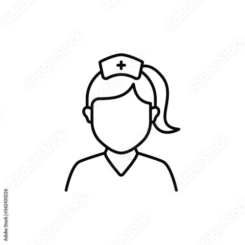 Nurse icon design isolated on white background. Vector