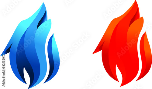 Head of Howling Wolf Shaped As A Flame