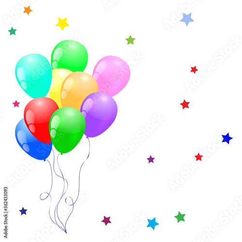 Vector party background with baloons