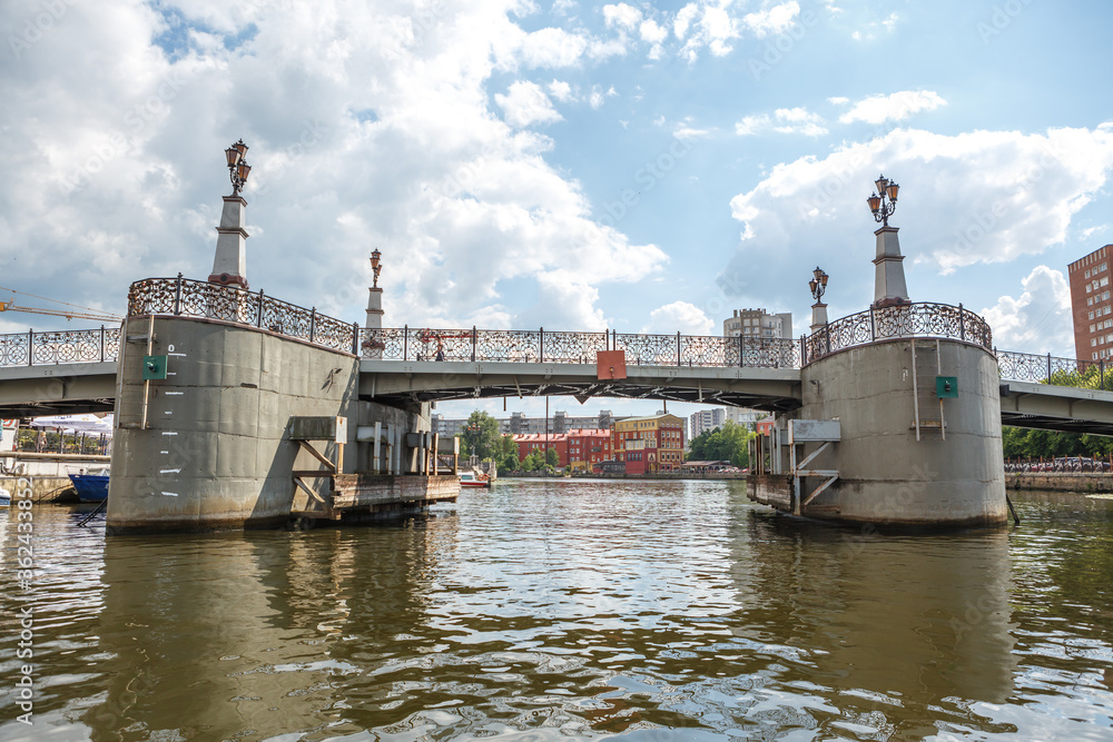 Kaliningrad-Russia-June 25, 2020: Jubilee bridge in Kaliningrad.