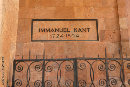 Kaliningrad-Russia-June 25, 2020: Kant's grave in Kaliningrad