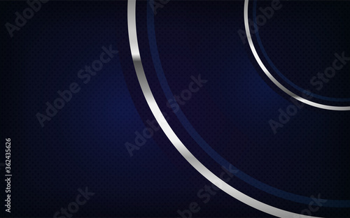Luxury navy and silver lines combinations background design.