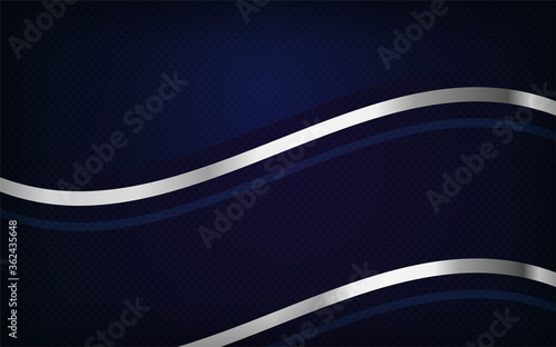 Luxury navy and silver lines combinations background design.