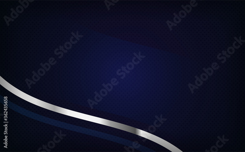 Luxury navy and silver lines combinations background design.
