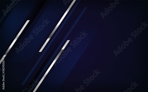 Luxury navy and silver lines combinations background design.