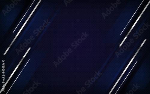 Luxury navy and silver lines combinations background design.