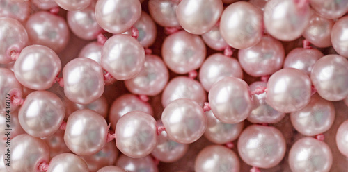 a lot of pink pearls takes up the entire frame