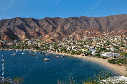 view of Taganga, Santa Marta,Colombia