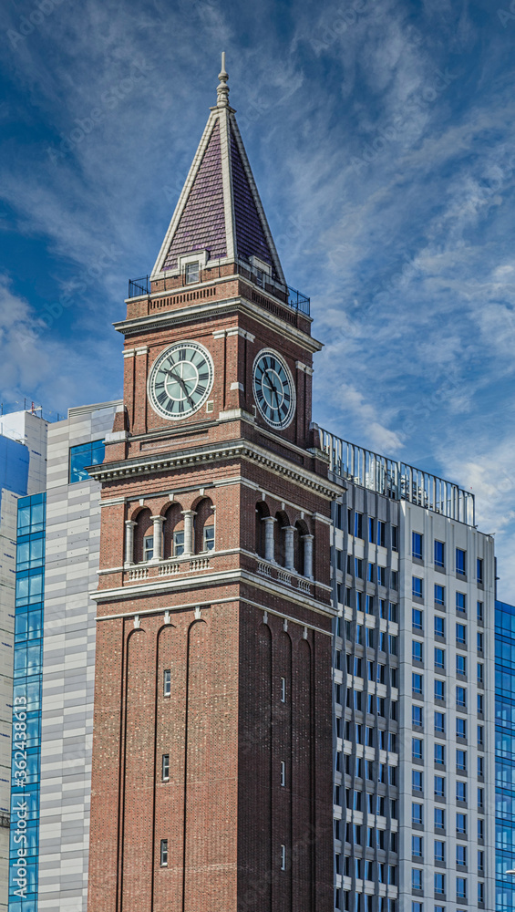 Old clock tower in Seattle Washington
