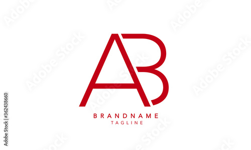 Alphabet letters Initials Monogram logo AB, BA, A and B