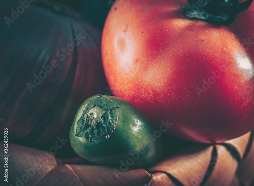 Fresh Veggetable Closeup; Food Background photo