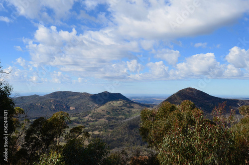 A view of the Warrumbungle Ranges in New South Wales, Australia