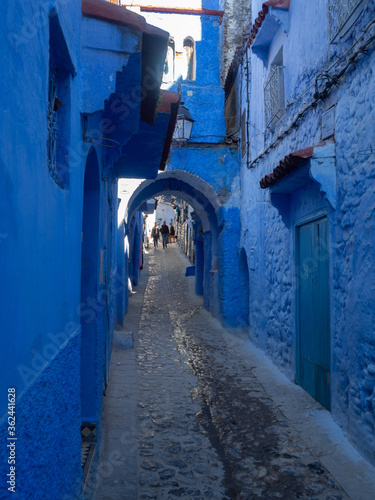 Street of Chefchaouen Medina, Morocco.