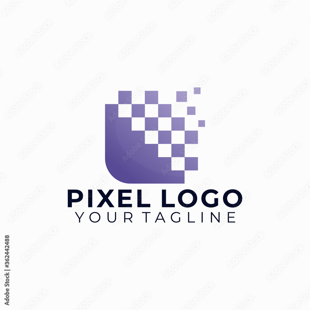pixel logo icon vector isolated pixel logo icon vector isolated