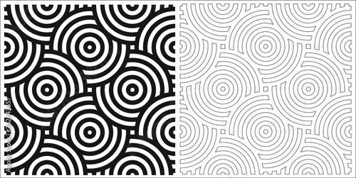 Black and white circle pattern for background and pattern inspiration