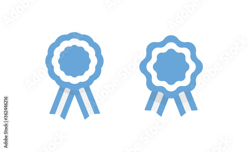 Argentinian cockade ribbons with flag colors. National symbol of Argentina, independence day design.