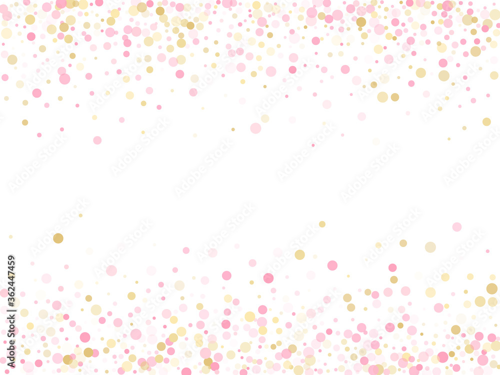 Rose gold confetti circle decoration for Valentine card background. Rose gold confetti circle decoration for Valentine card background.