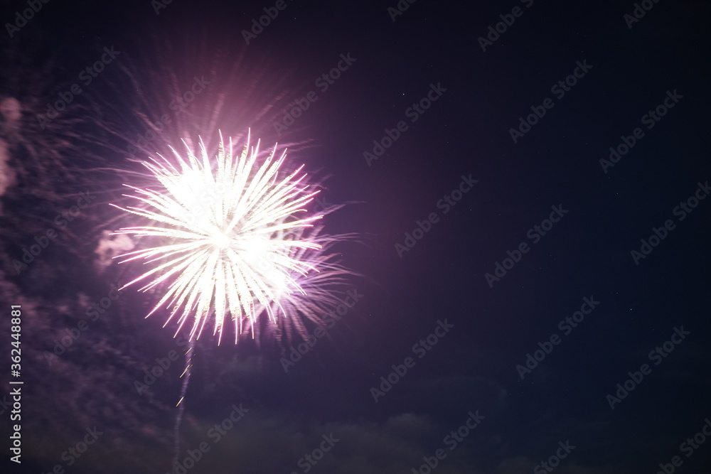 Fireworks being fired off in Wisconsin to celebrate the 4th of July independence day. Fireworks being fired off in Wisconsin to celebrate the 4th of July independence day.