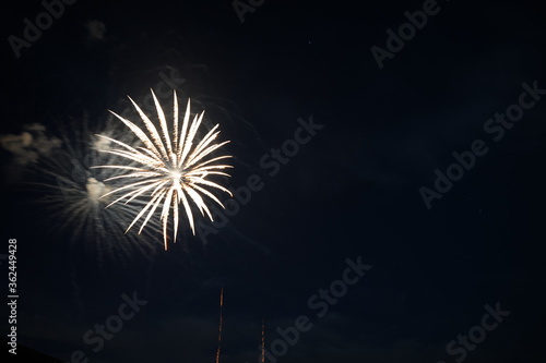 Fireworks being fired off in Wisconsin to celebrate the 4th of July independence day.